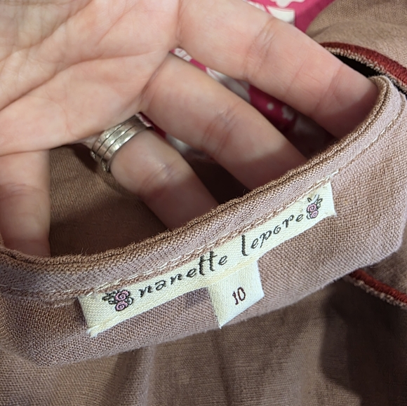 Vintage Y2K Nanette Lepore 10 Girlie  Embroidered Floral Ruffle Top Babydoll - Picture 12 of 14